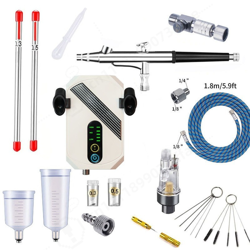 Mini Airbrush Compressor Kit,  - огляд і ціна Paint Model Kit