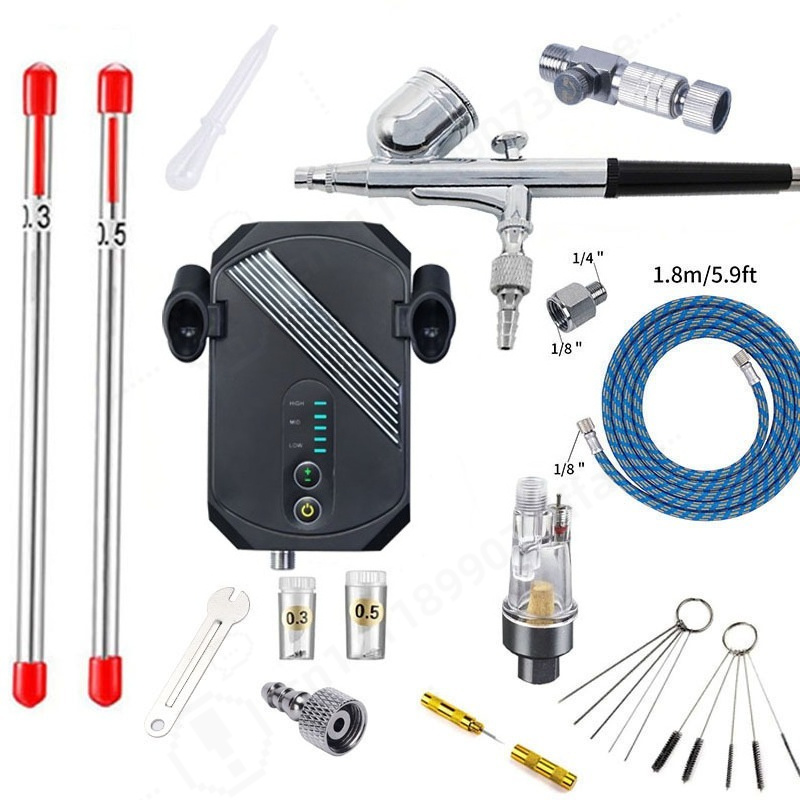 Mini Airbrush Compressor Kit,  - огляд і ціна Paint Model Kit
