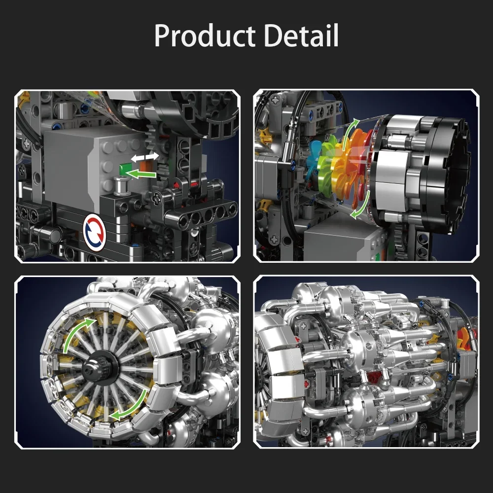 Mould King 10216 Turbojet Engi - огляд і ціна Model Kit Engine